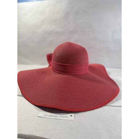 Pink Floppy Hat Wide Brim Foldable for Women Summer Bow Travel Outdoor Sun Wear main image 10
